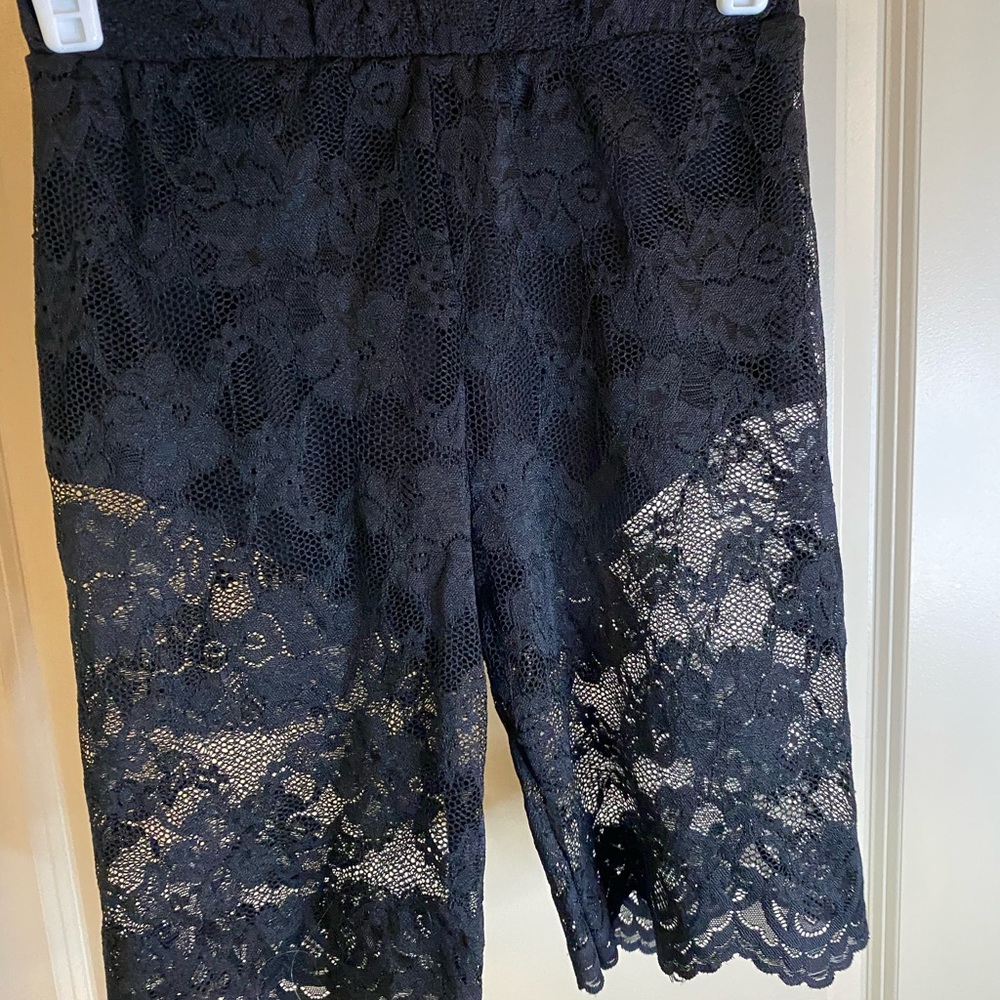 Black lace bike shorts